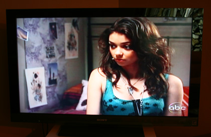 Flit and Fling prints by Yellena James on the set of Modern Family