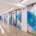 Halcyon large scale vinyl wall mural by Yellena James at One NY Plaza